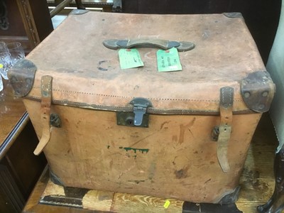 Lot 888 - Vintage leather trunk