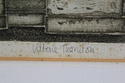 Lot 913 - *Valerie Thornton (1931-1991) etching, 'St Pere Sous Vezerlay' signed and titled, 50 x 37cm