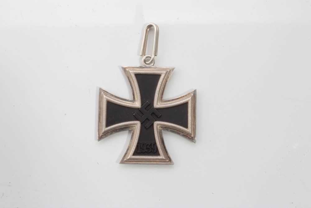 Lot 632 - Second World War Nazi Knights Cross of the Iron Cross Medal, stamped 800 to the reverse side, oval suspension loop also stamped 800