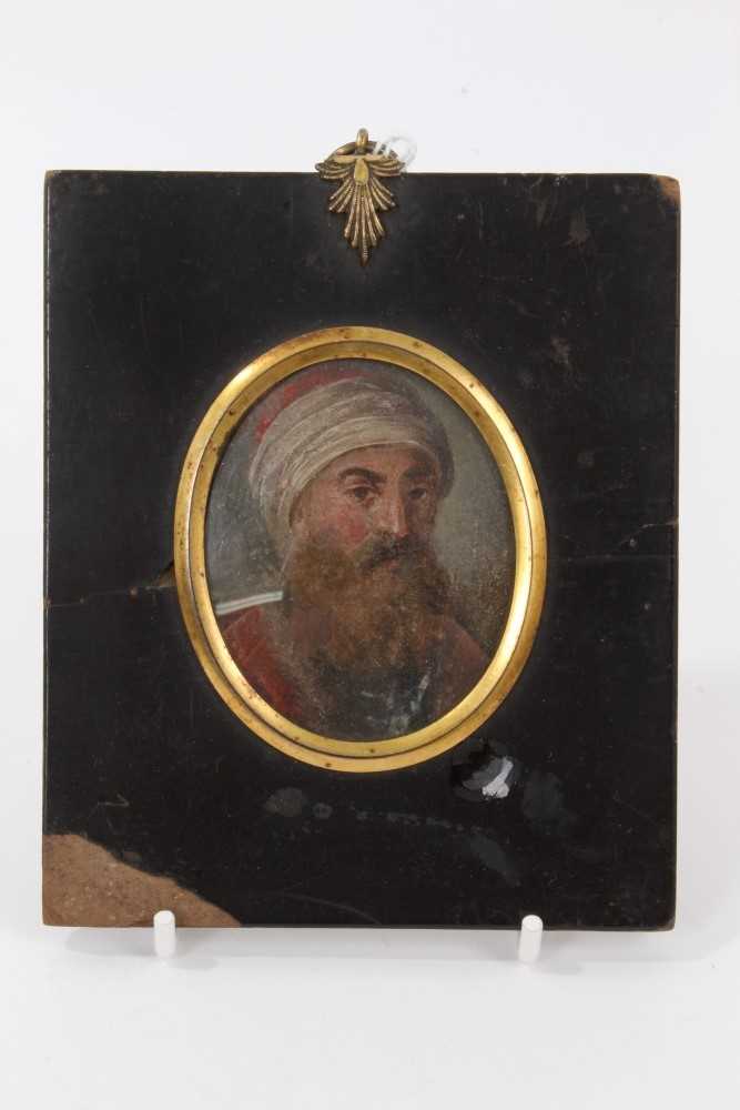 Lot 735 - Late 18th / early 19th century portrait miniature on copper