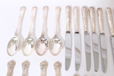 Lot 282 - Composite canteen of Silver Kings pattern cutlery.