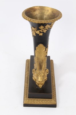 Lot 700 - 19th century Continental Grand Tour black patinated and ormolu cornucopia vase