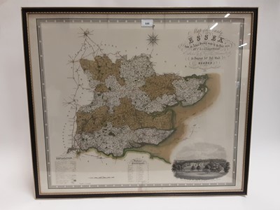 Lot 646 - Christopher and John Greenwood - large 19th century map of Essex