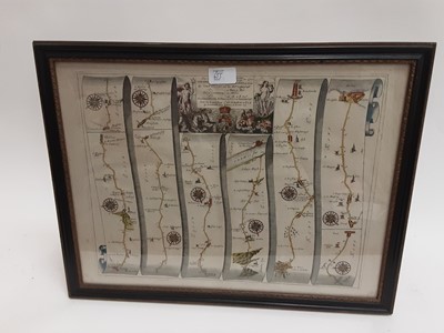 Lot 655 - Group of four 18th century road maps by Ogilby