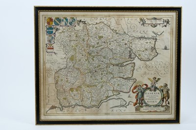 Lot 654 - Jan Jansson 17th century map of Essex