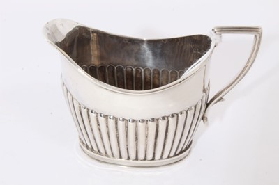 Lot 284 - Victorian silver bachelor's three piece tea set Sheffield 1894