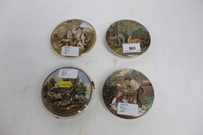 Lot 962 - Five Prattware pot lids including Albert...