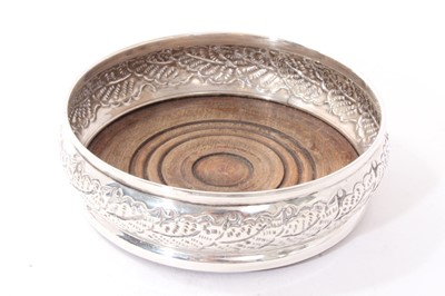 Lot 345 - Contemporary silver wine coaster