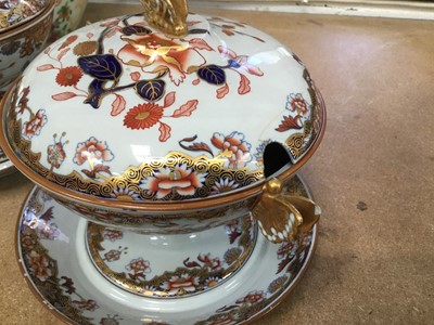 Lot 136 - A pair of Spode Stone China sauce tureens, covers and stands