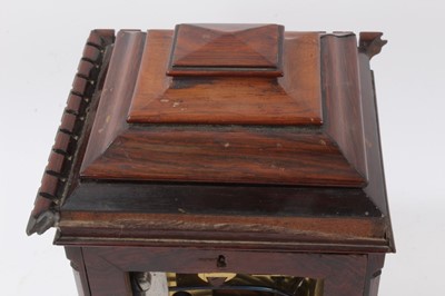 Lot 650 - A fine Vulliamy library clock in rosewood case
