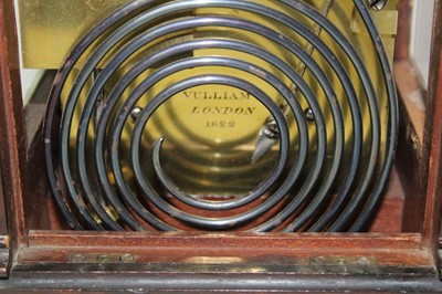 Lot 650 - A fine Vulliamy library clock in rosewood case