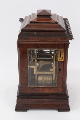 Lot 650 - A fine Vulliamy library clock in rosewood case