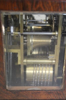 Lot 650 - A fine Vulliamy library clock in rosewood case