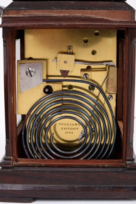 Lot 650 - A fine Vulliamy library clock in rosewood case