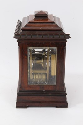 Lot 650 - A fine Vulliamy library clock in rosewood case