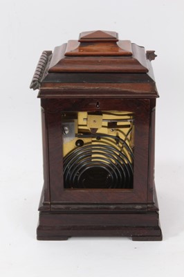 Lot 650 - A fine Vulliamy library clock in rosewood case