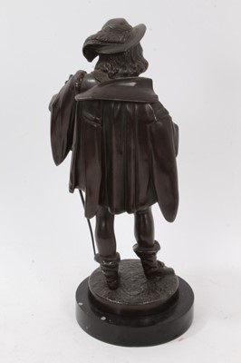 Lot 31 - A 19th century spelter figure of a Cavalier