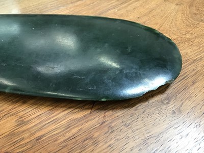 Lot 768 - Rare 19th century Maori greenstone mere Provenance: The Weller-Poley Family Collection, Boxted Hall