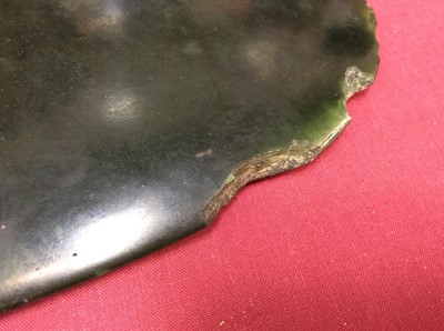 Lot 768 - Rare 19th century Maori greenstone mere Provenance: The Weller-Poley Family Collection, Boxted Hall