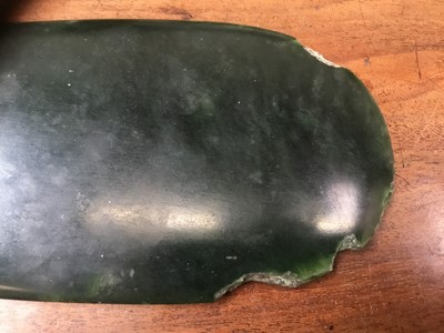 Lot 768 - Rare 19th century Maori greenstone mere Provenance: The Weller-Poley Family Collection, Boxted Hall