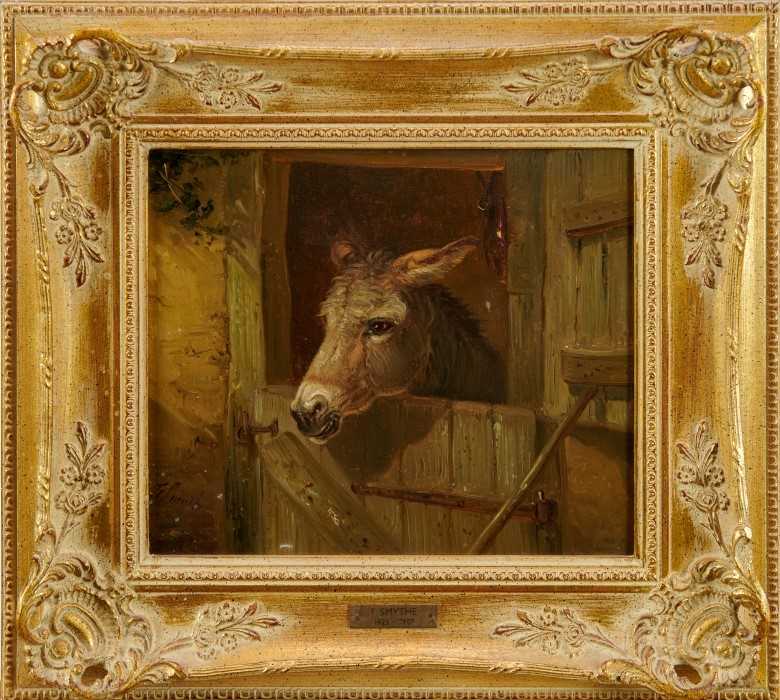 Lot 1024 - Thomas Smythe (1825-1908) oil on canvas, Donkey, signed, modern gilt frame
