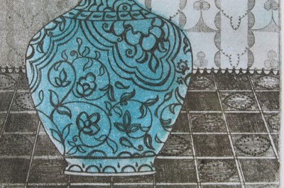 Lot 1004 - Eileen Greenwood (1917-2014) etching - ‘The Turkish Vase’, signed and numbered 1/75, 30 x 12cm