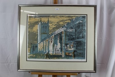Lot 1012 - *John Piper (1903-1992) signed limited edition lithograph in colours - Long Melford Church, 104/275, in glazed frame, 48cm x 63cm