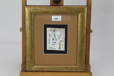Lot 998 - *Roy Turner-Durrant (1925-1998), pen and ink - Head of a woman, signed and numbered 43/12274(K), 10 x 8cm