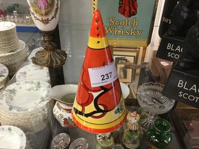 Lot 237 - Wedgwood Clarice Cliff centenary conical sugar sifter