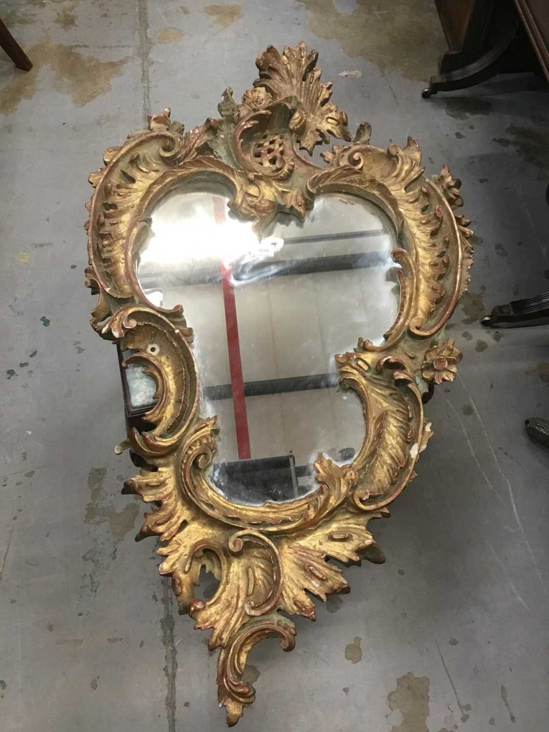 Lot 1035 - Decorative rococo gilt frames wall mirror