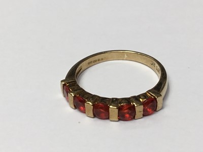 Lot 184 - Three 9ct gold gem set rings