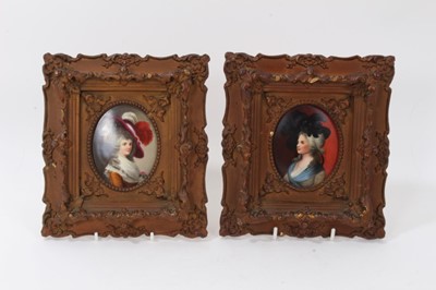 Lot 117 - Pair of 19th century Berlin style painted porcelain plaques