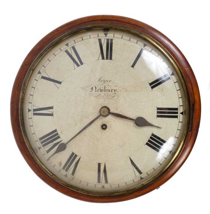 Lot 666 - 19th century wall clock by Joyce, , Newbury