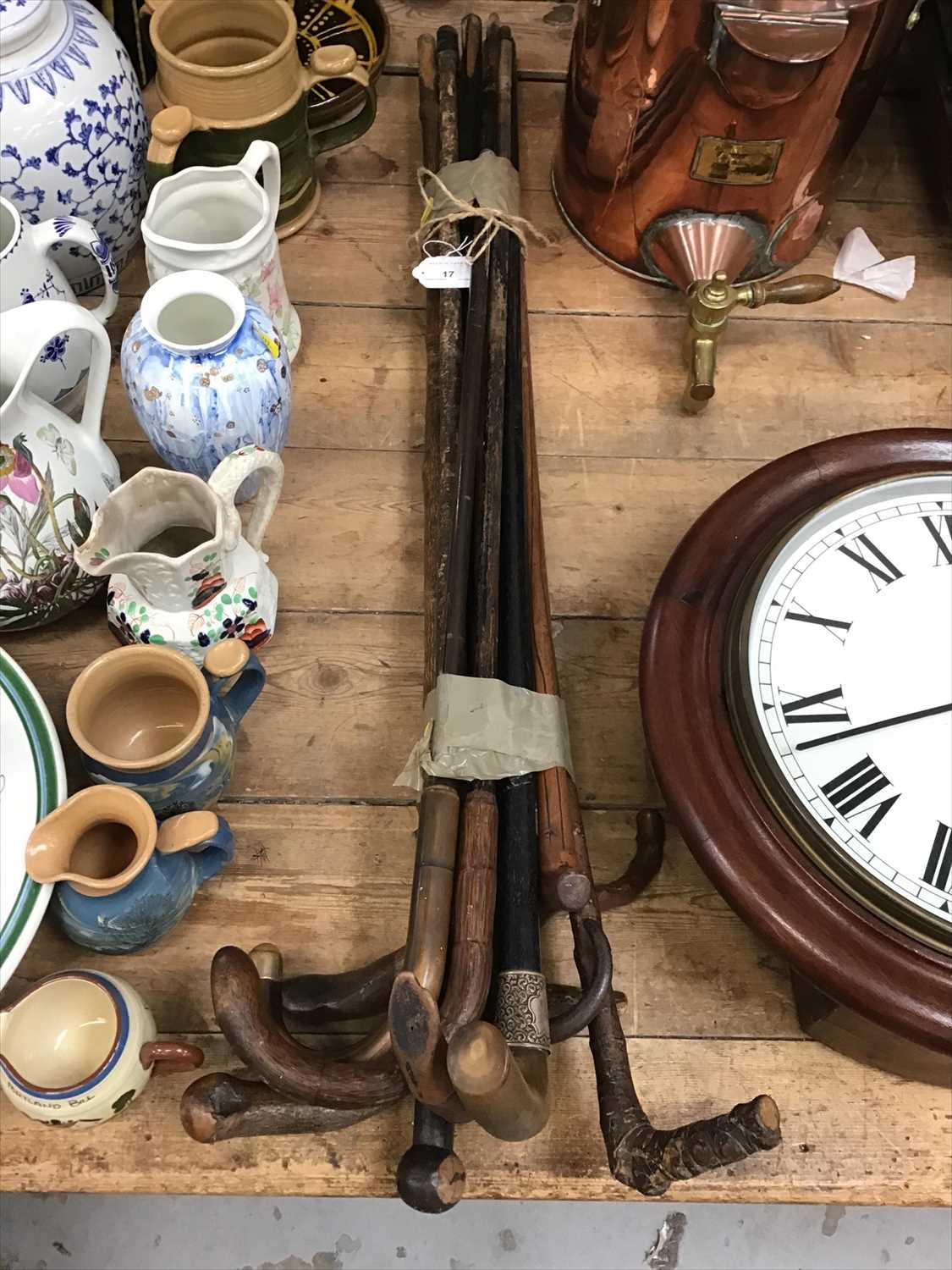 Lot 17 - Group of Victorian and later walking sticks