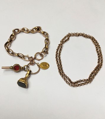Lot 164 - Victorian gold chain and bracelet