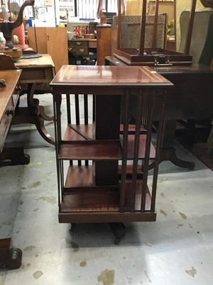 Lot 1045 - Edwardian revolving bookcase