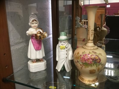 Lot 133 - Two Royal Worcester blush ivory vases