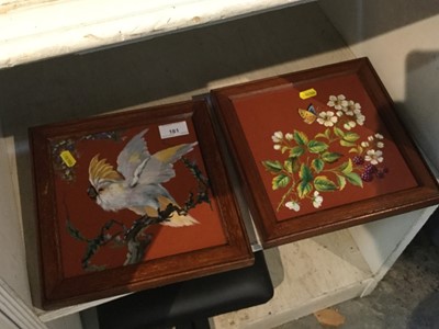 Lot 181 - Pair of hand-painted Minton tiles