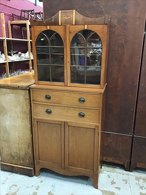 Lot 952 - George III inlaid mahogany display cabinet