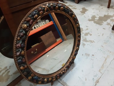 Lot 994 - 1920s Barbola circular easel dressing mirror and one other mirror