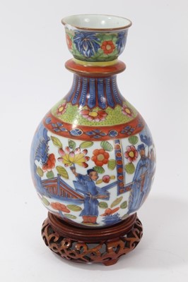Lot 176 - Chinese guglet vase with later clobbered decoration