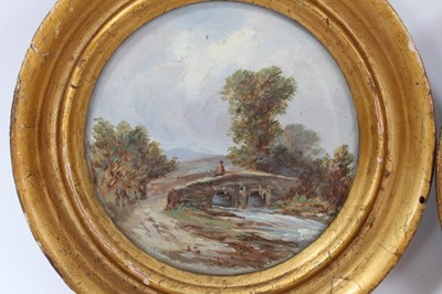 Lot 712 - Set of three oil paintings of the seasons
