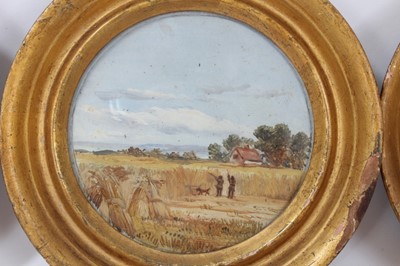 Lot 712 - Set of three oil paintings of the seasons