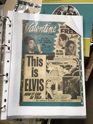 Lot 171 - Box of Elvis postcards, Coutts wallet and ephemera