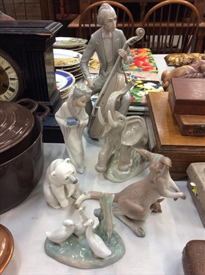 Lot 449 - Four Lladro and two Nao ornaments