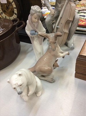 Lot 449 - Four Lladro and two Nao ornaments