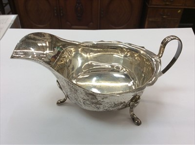 Lot 668 - Silver gravy boat