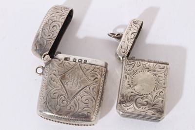 Lot 293 - Group of seven Victorian and later silver Vesta cases