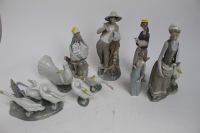 Lot 917 - Group of nine Lladro porcelain figures (9)