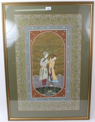 Lot 58 - Middle Eastern Gouache painting of figures